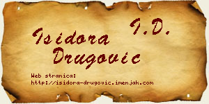 Isidora Drugović vizit kartica